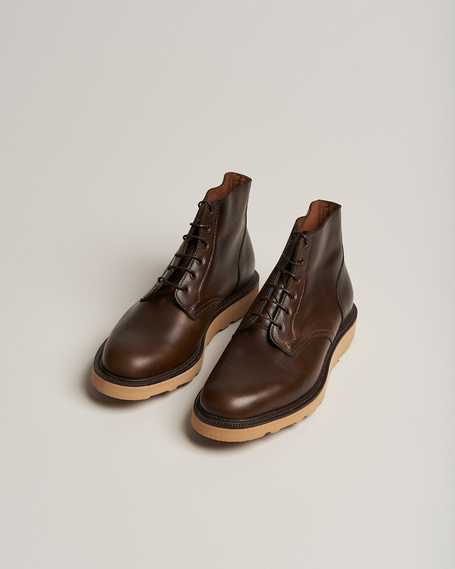 Herren | Sanders Harrison Unlined Derby Boot Brown Calf | Sanders | Harrison Unlined Derby Boot Brown Calf