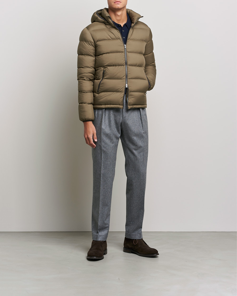 Herren | Jacken | Herno | Matt Nylon Down Jacket Military Green