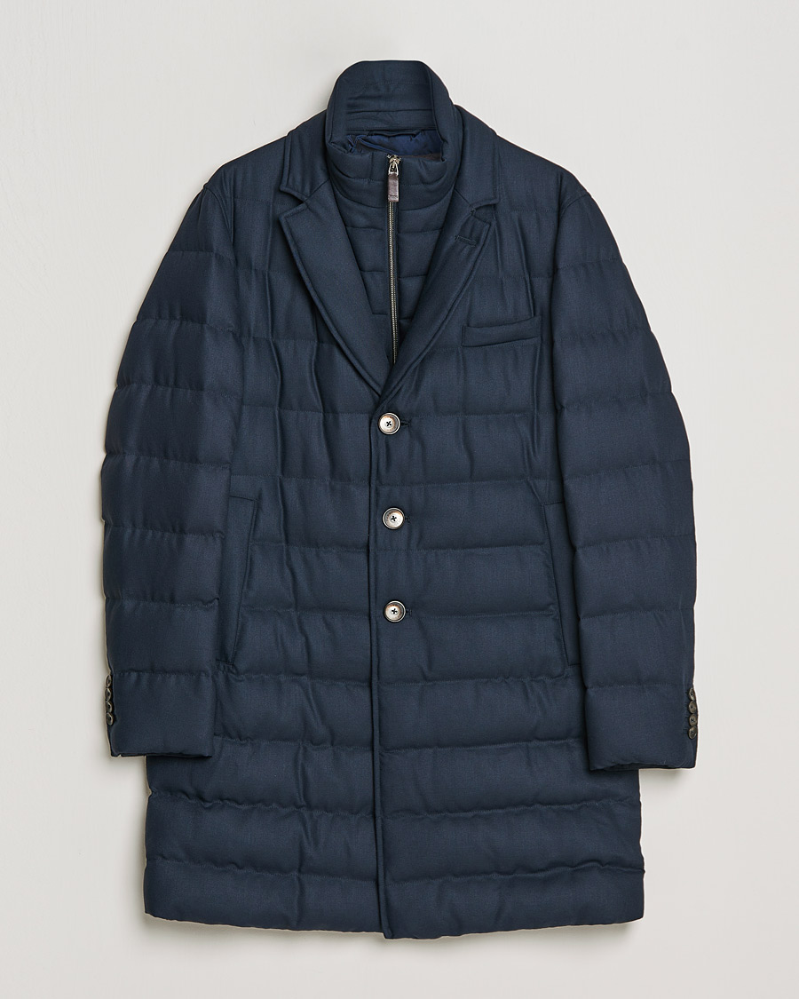 Herren | Jacken | Herno | Flannel Down Coat Navy