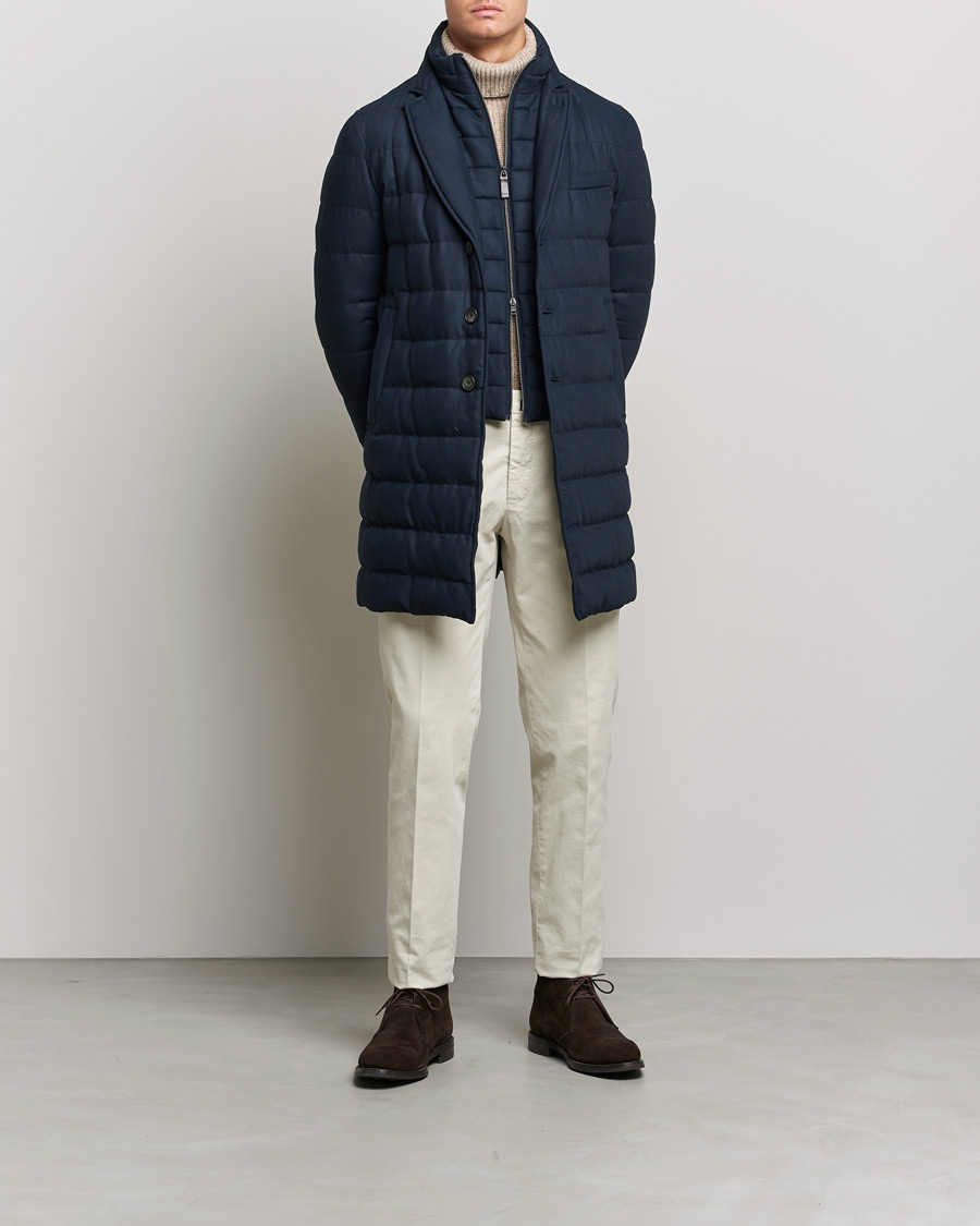 Herren | Jacken | Herno | Flannel Down Coat Navy