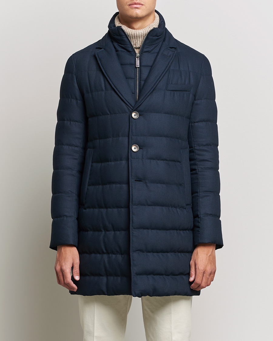 Herren | Jacken | Herno | Flannel Down Coat Navy