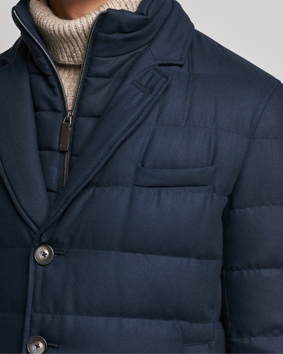 Herren | Jacken | Herno | Flannel Down Coat Navy