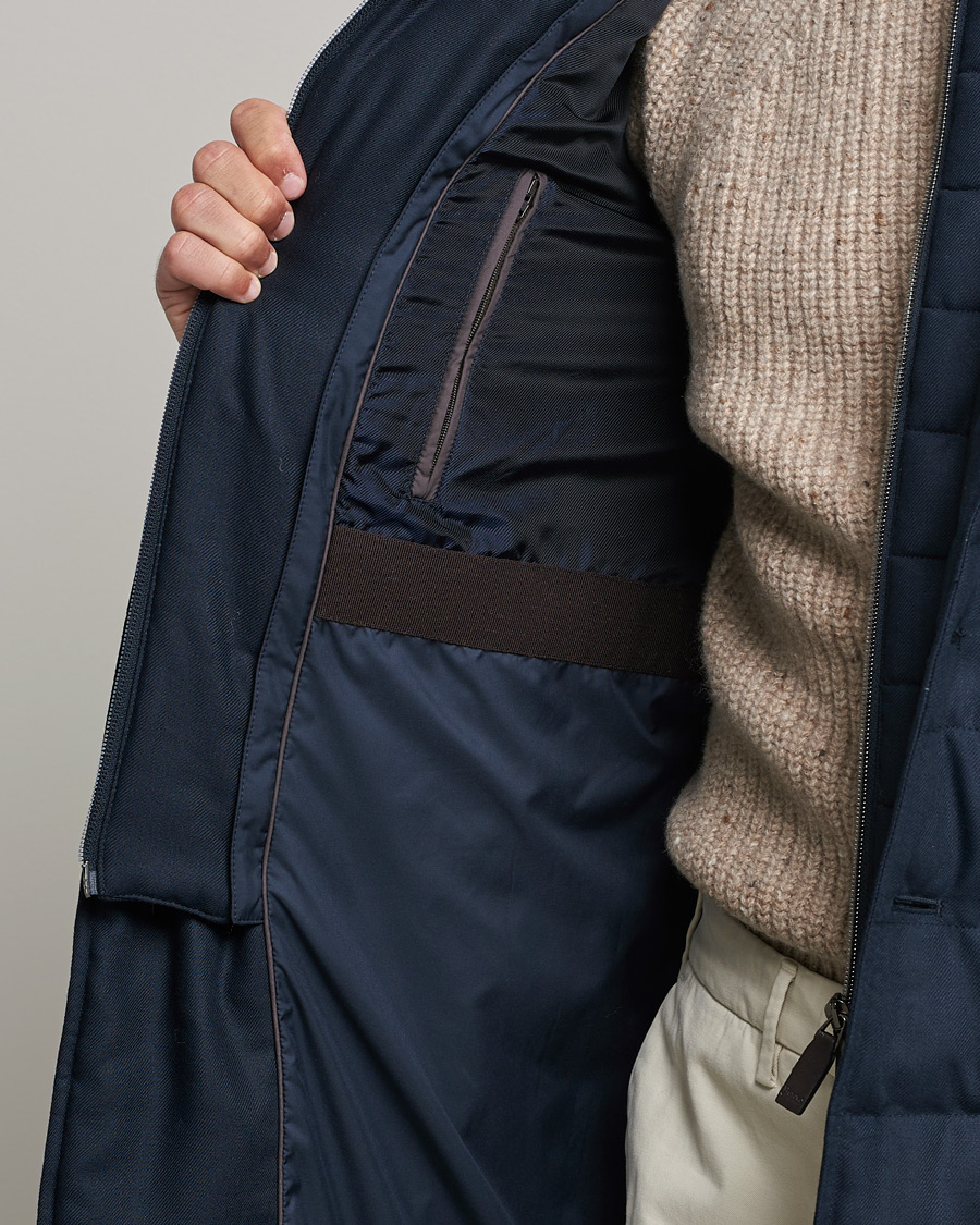 Herren | Jacken | Herno | Flannel Down Coat Navy