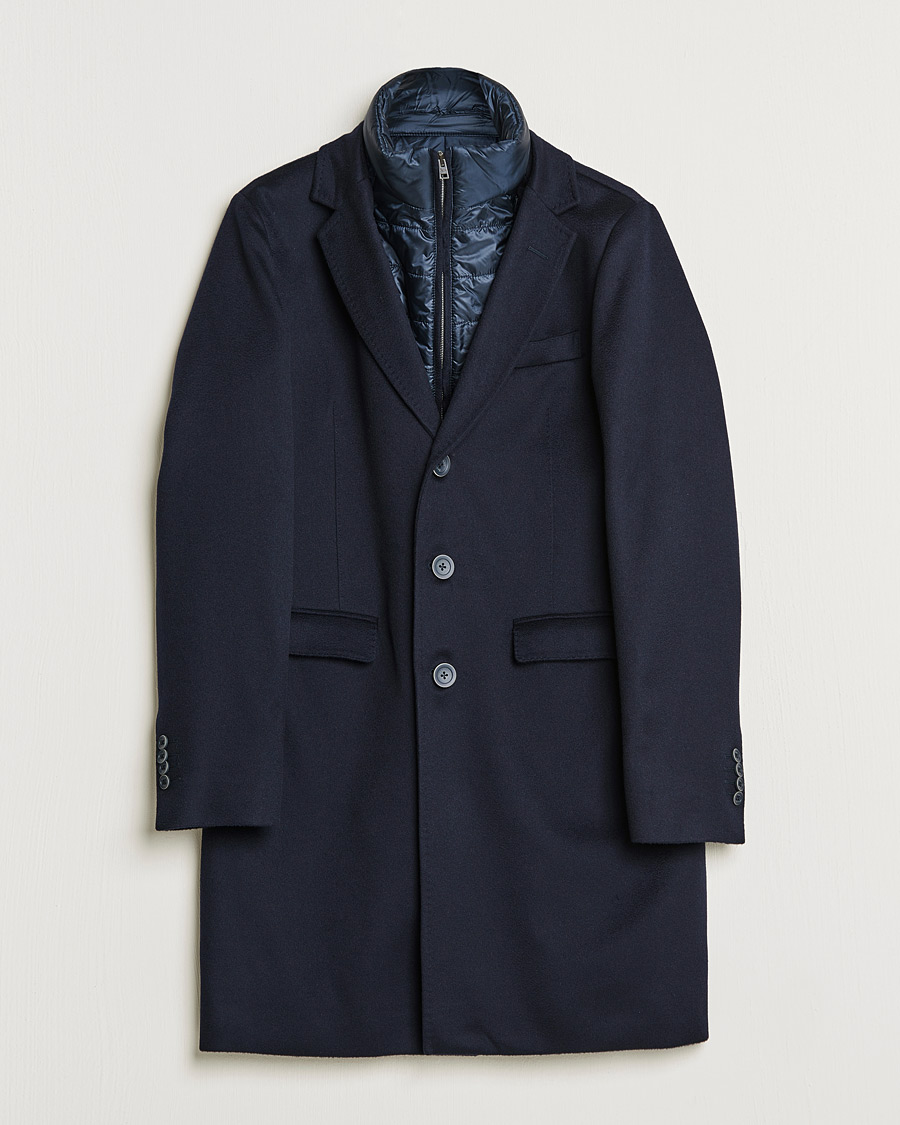 Herren | Jacken | Herno | Cashmere Zip Coat Navy