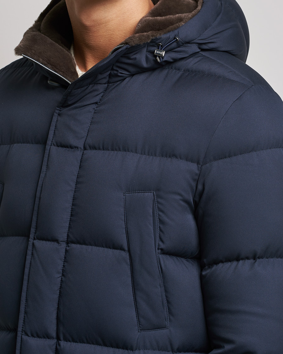 Herren | Jacken | Herno | Faux Fur Down Parka Navy