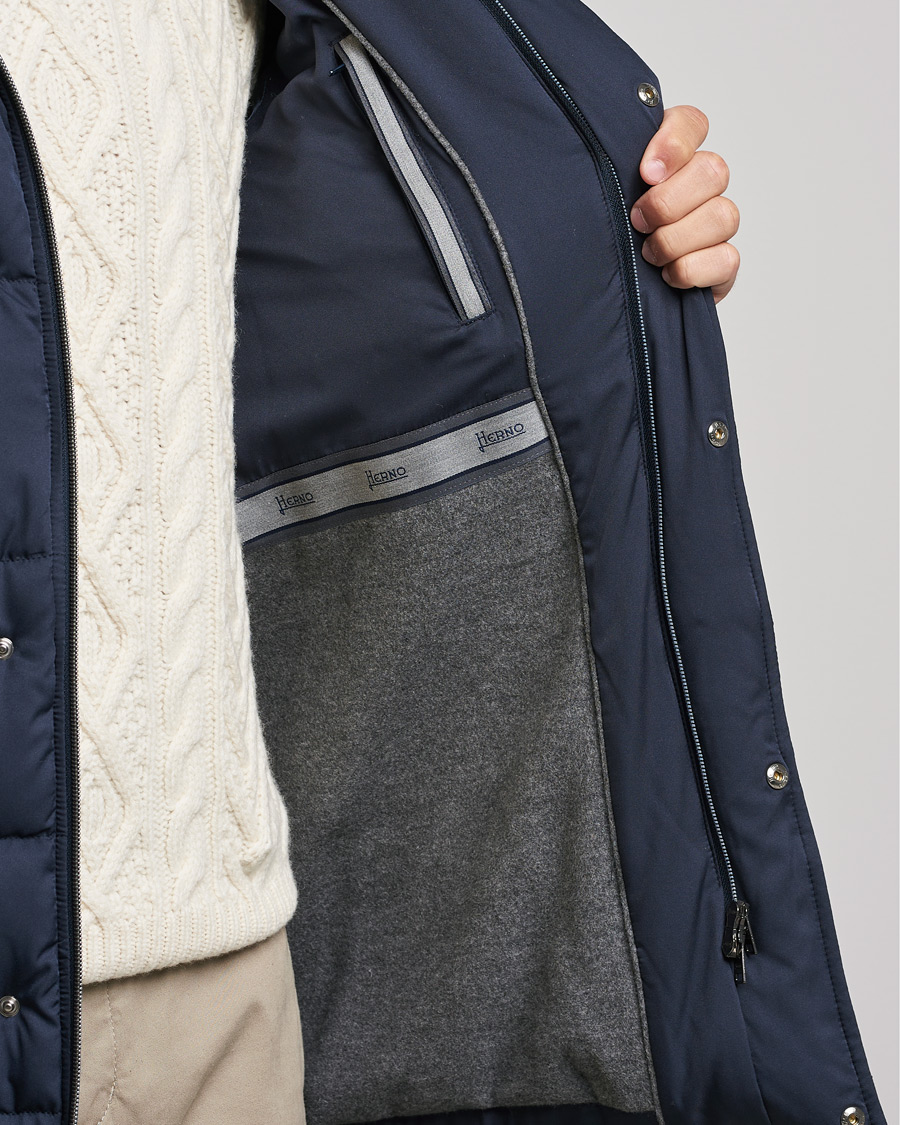 Herren | Jacken | Herno | Faux Fur Down Parka Navy