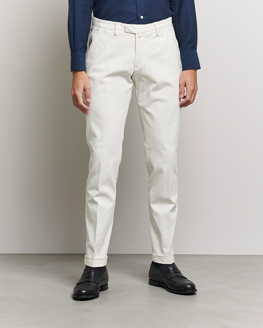 Herren | Hosen | Briglia 1949 | Slim Fit Cotton Stretch Chino Off White