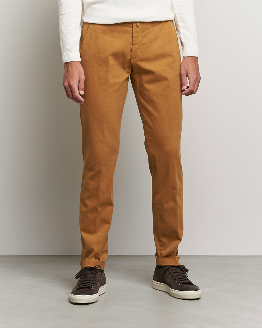 Herren | Hosen | Briglia 1949 | Slim Fit Cotton Stretch Chino Golden Brown