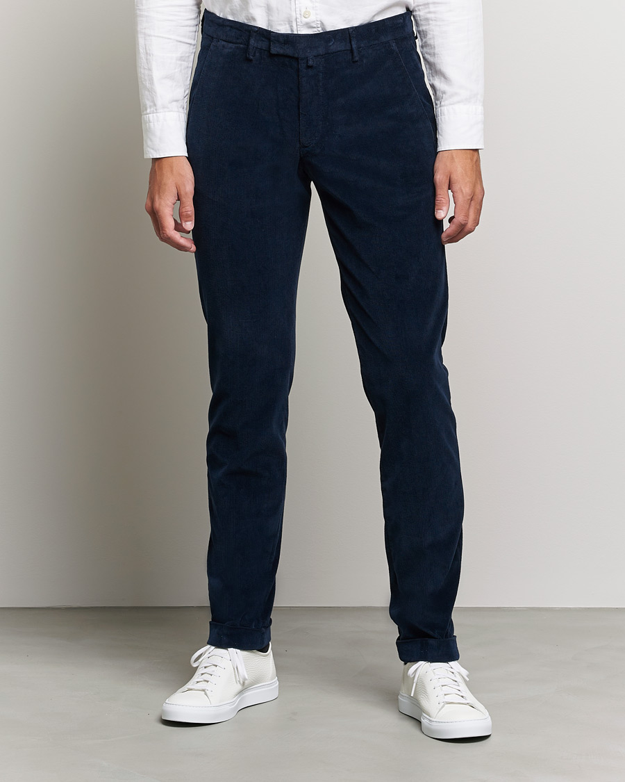 Herren | Hosen | Briglia 1949 | Slim Fit Corduroy Trousers Navy
