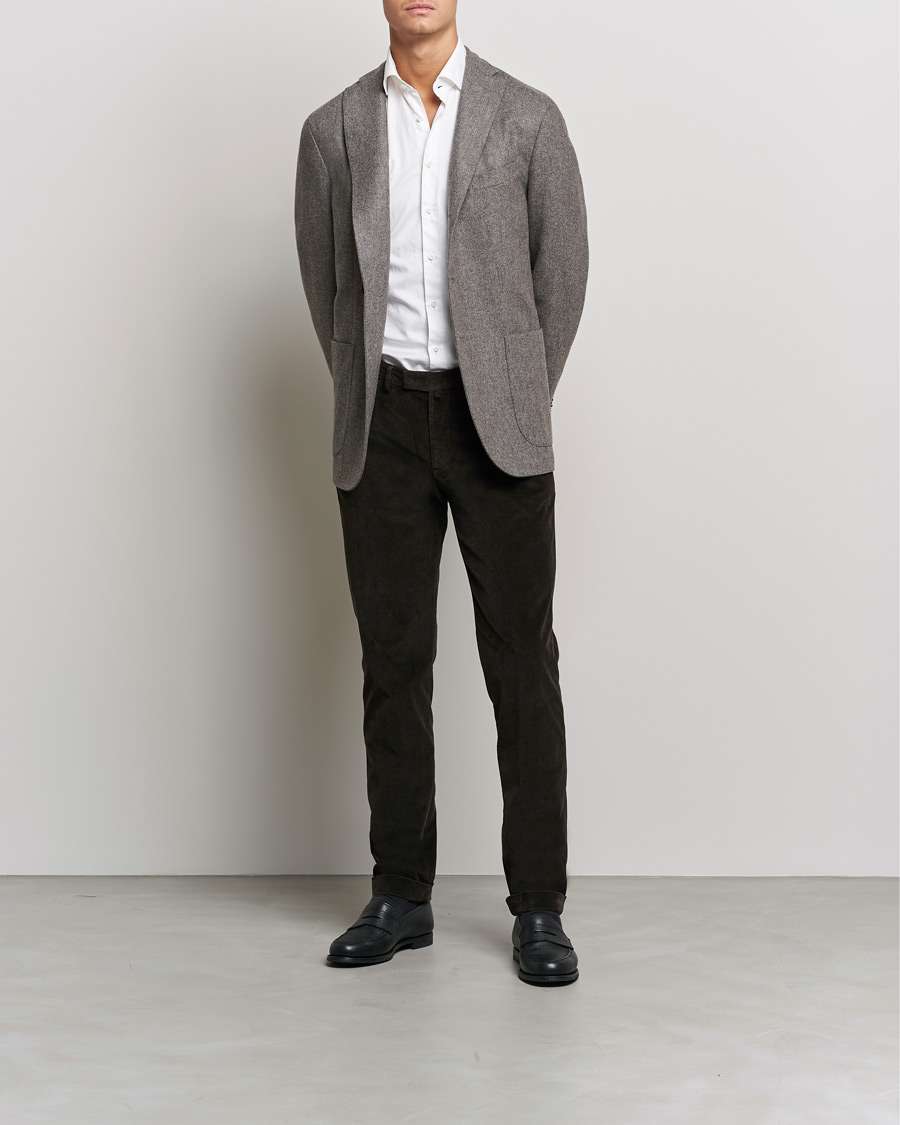 Herren | Hosen | Briglia 1949 | Slim Fit Corduroy Trousers Dark Brown