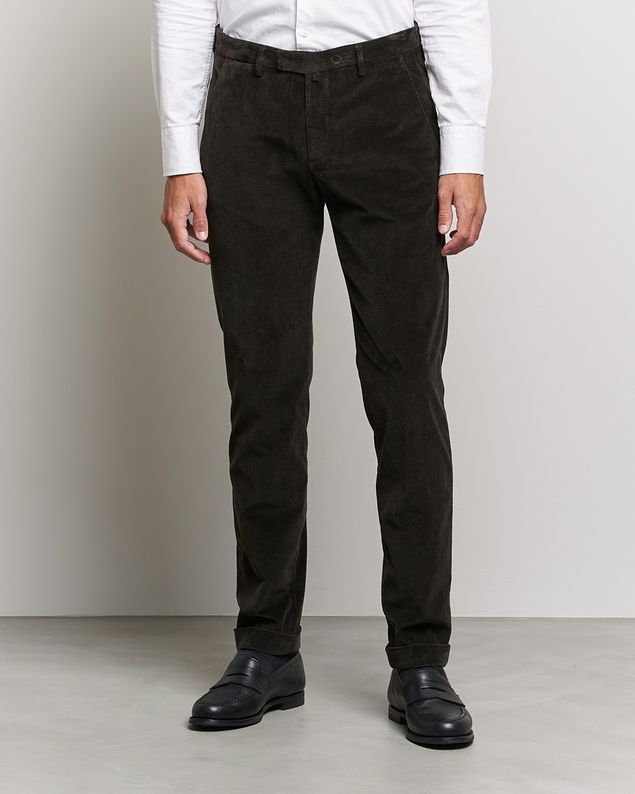 Herren | Hosen | Briglia 1949 | Slim Fit Corduroy Trousers Dark Brown