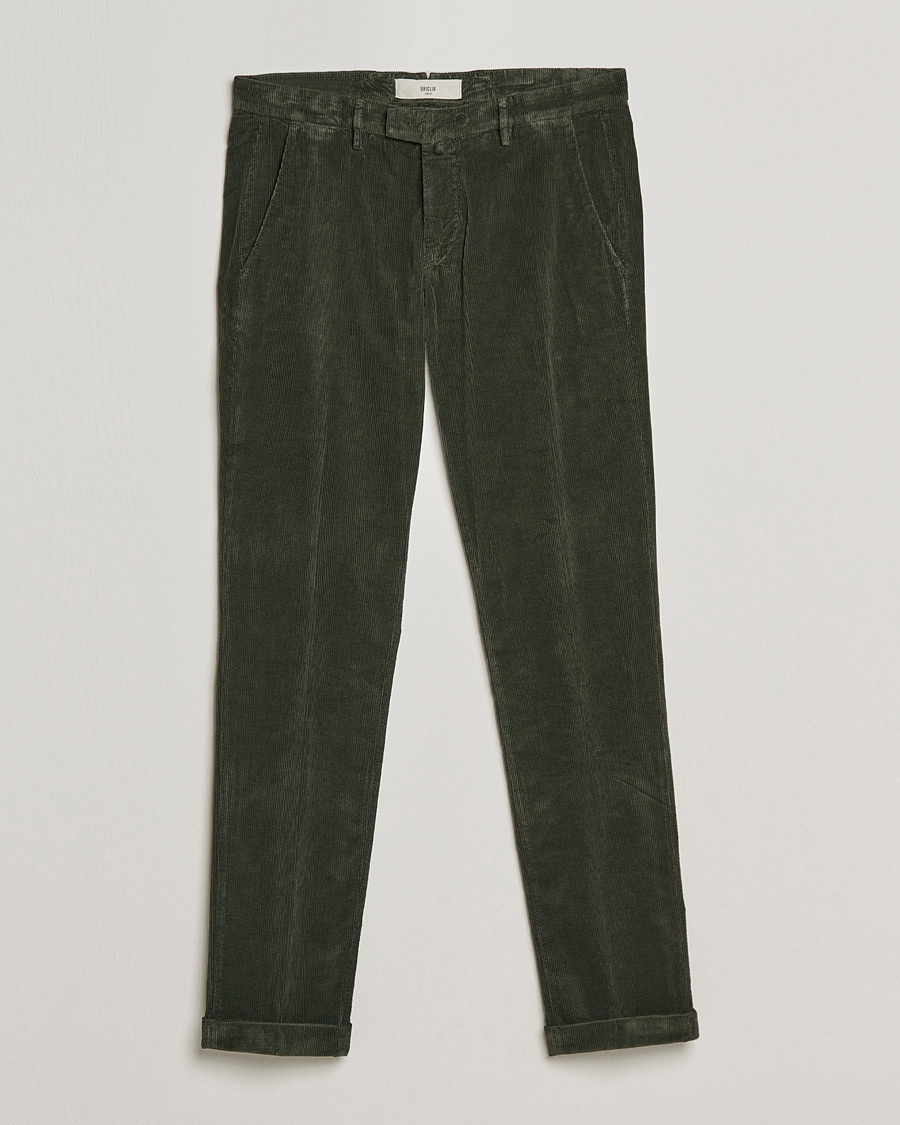 Herren | Hosen | Briglia 1949 | Slim Fit Corduroy Trousers Dark Green