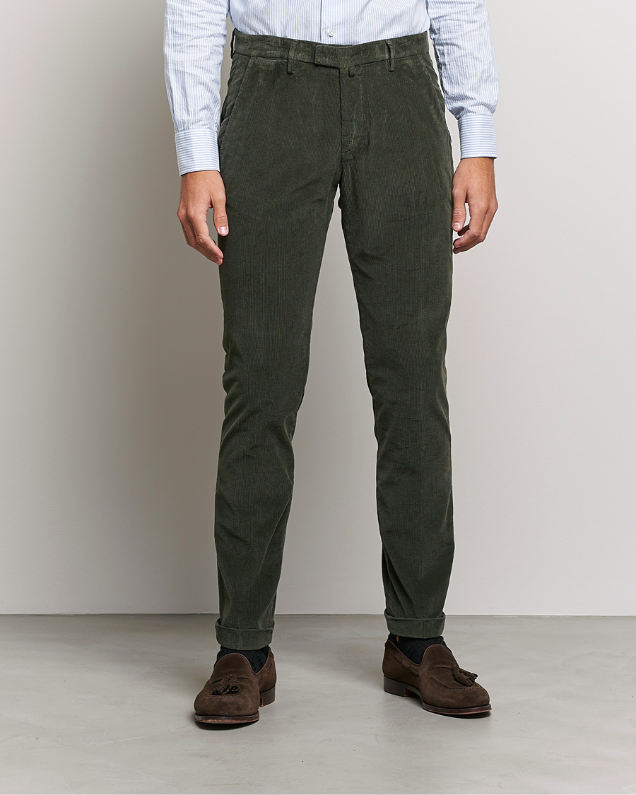 Herren | Hosen | Briglia 1949 | Slim Fit Corduroy Trousers Dark Green