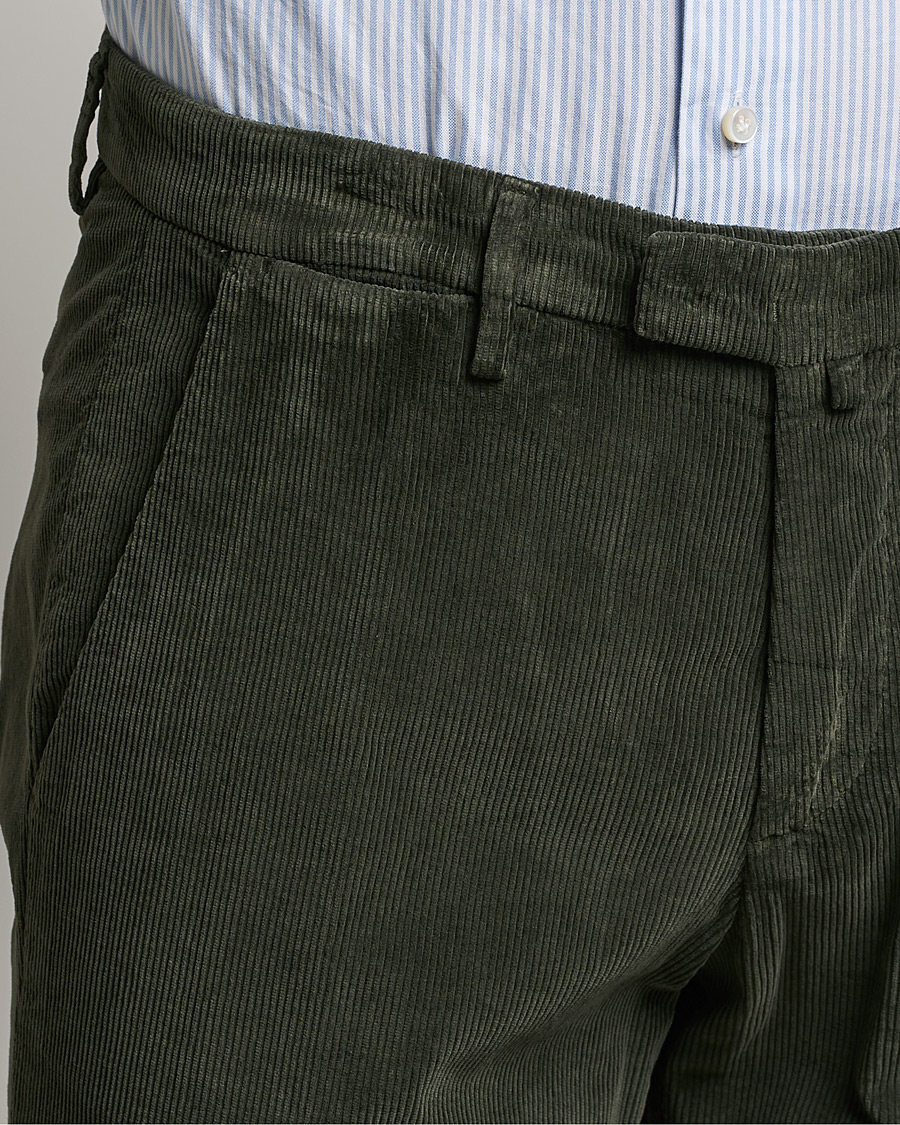 Herren | Hosen | Briglia 1949 | Slim Fit Corduroy Trousers Dark Green