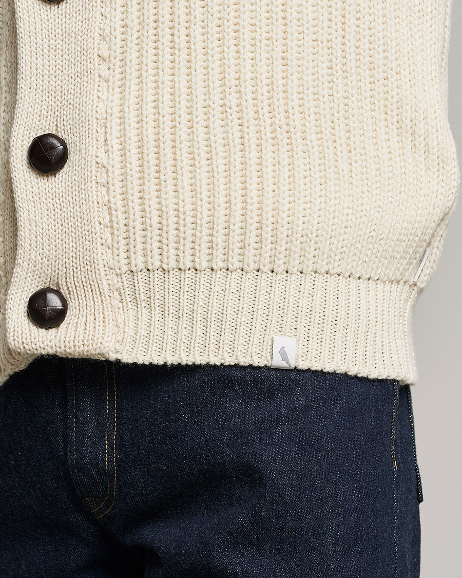 Herren | Pullover | Peregrine | Wilkinson Ribbed Wool Cardigan Cream
