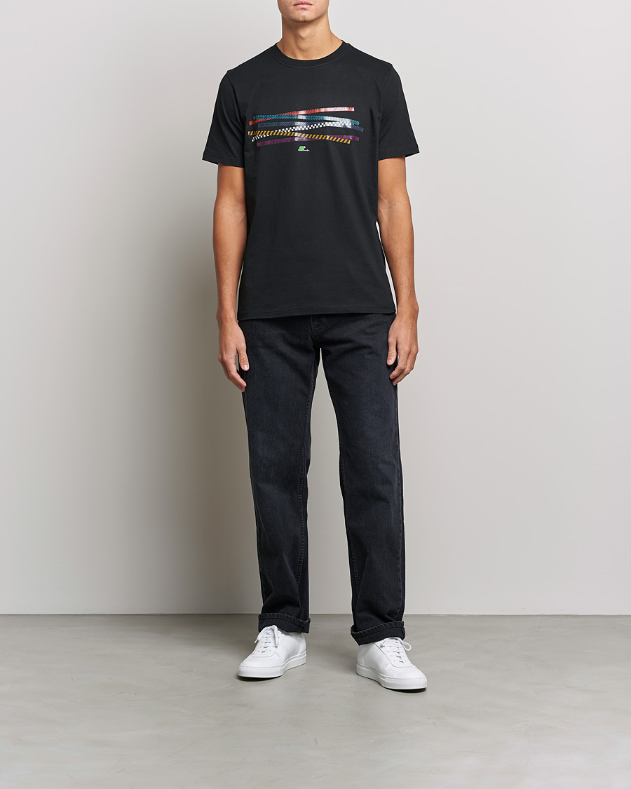 Herren | T-Shirts | PS Paul Smith | Tapes Cotton T-Shirt Black