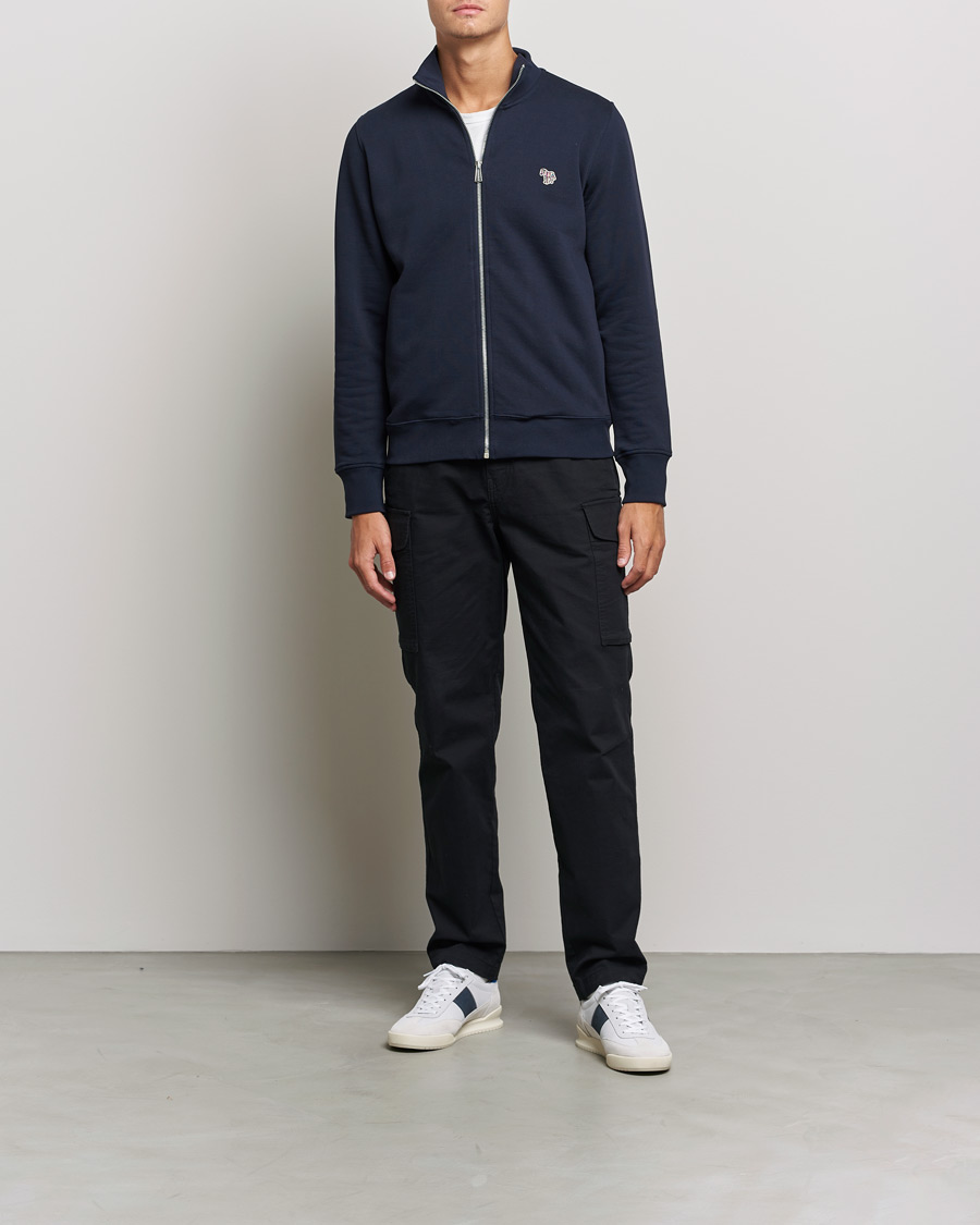 Herren | Pullover | PS Paul Smith | Organic Cotton Zebra Full Zip Sweater Navy