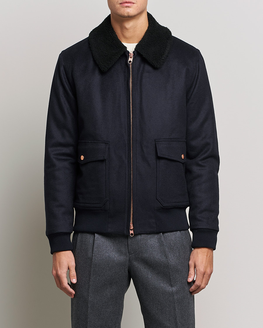 Herren | Jacken | Private White V.C. | The Pilot's Bomber Navy
