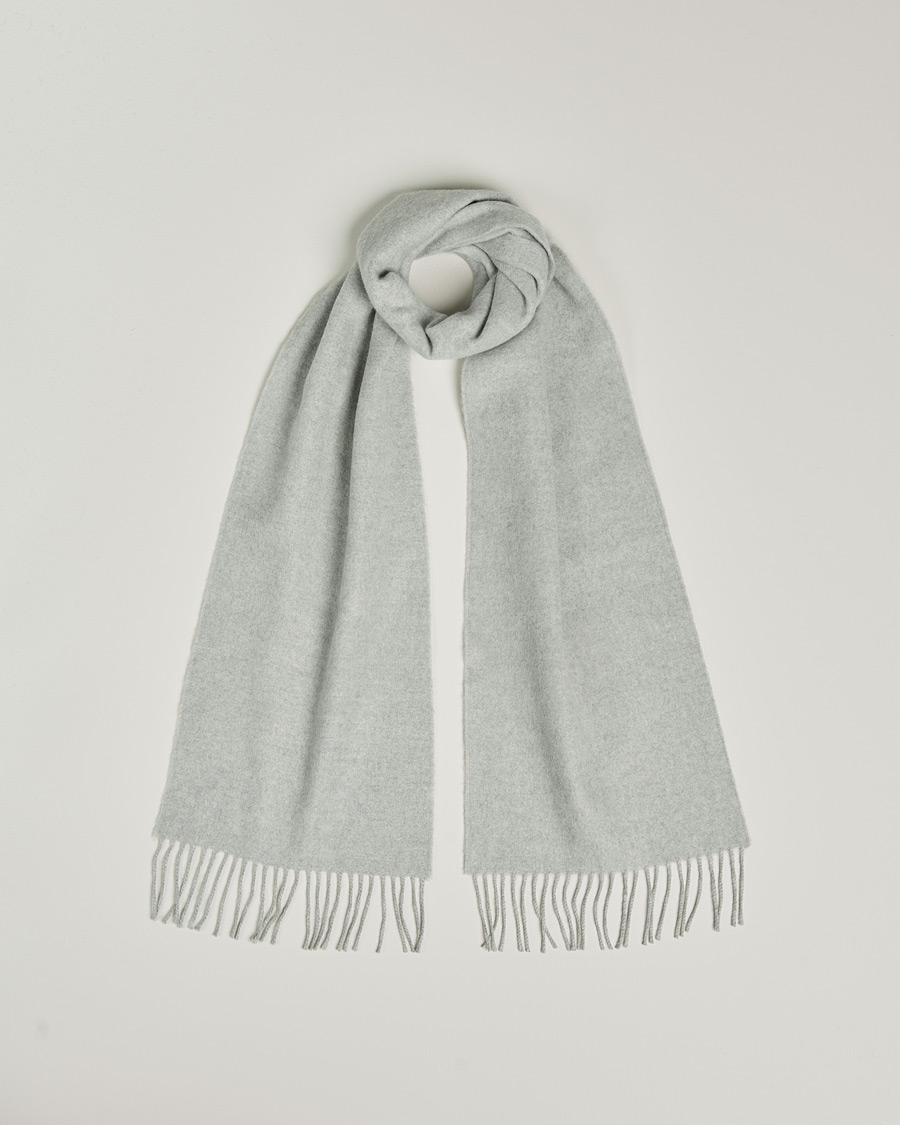 Herren | Begg & Co Vier Lambswool/Cashmere Solid Scarf Silver | Begg & Co | Vier Lambswool/Cashmere Solid Scarf Silver