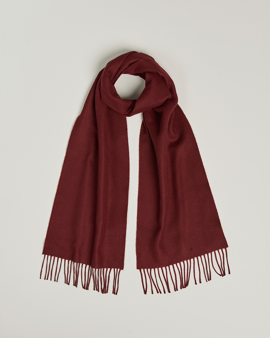Herren | Begg & Co Vier Lambswool/Cashmere Solid Scarf Wine | Begg & Co | Vier Lambswool/Cashmere Solid Scarf Wine
