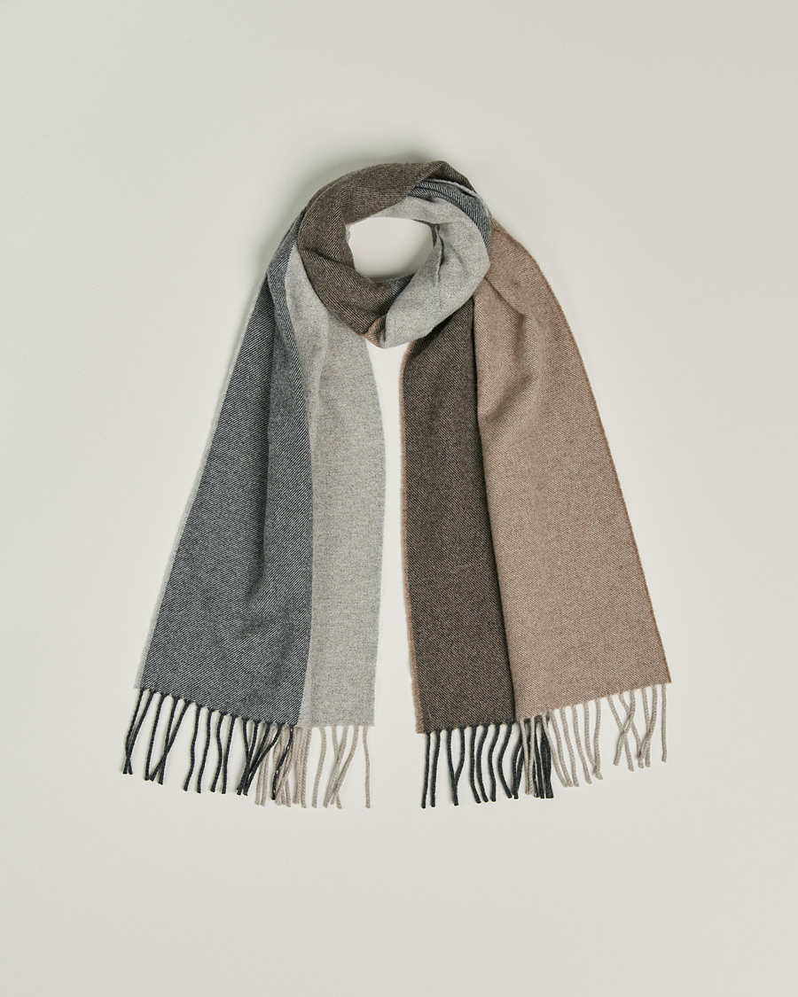 Herren | Begg & Co Brook Recycled Cashmere/Merino Scarf Natural | Begg & Co | Brook Recycled Cashmere/Merino Scarf Natural