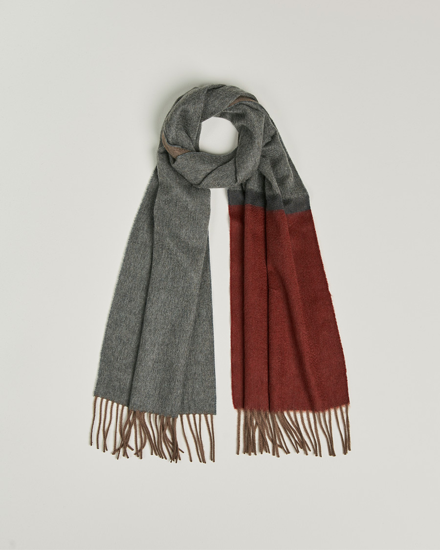 Herren | Begg & Co Arran Boarder Cashmere Scarf Derby Brick | Begg & Co | Arran Boarder Cashmere Scarf Derby Brick