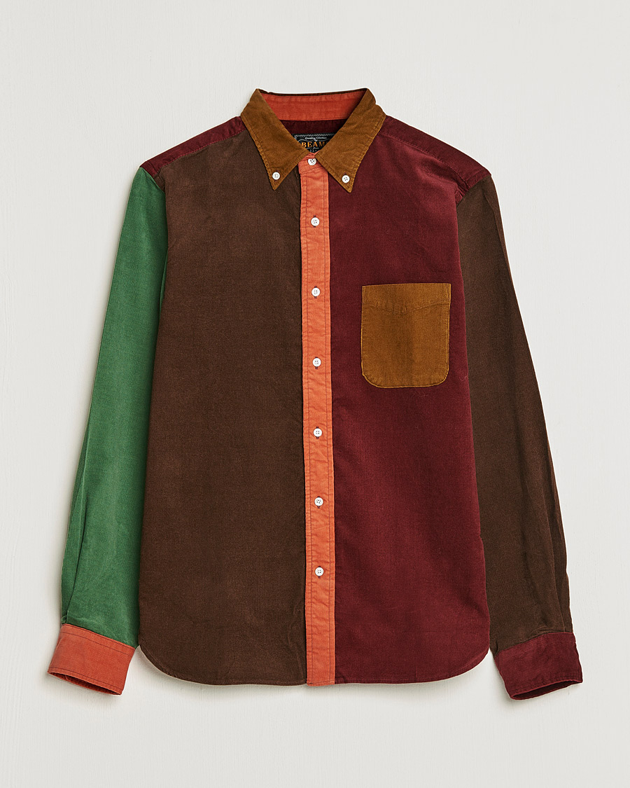 Herren | Hemden | BEAMS PLUS | Corduroy Panel Button Down Shirt Golden Brown