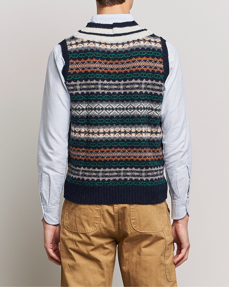 Herren | Pullover | BEAMS PLUS | Fairisle Cricket Knit Vest Navy