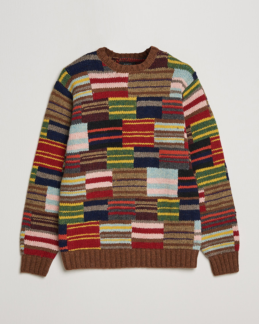 Herren | Pullover | BEAMS PLUS | Hand Knit Patchwork Sweater Multi Stripe