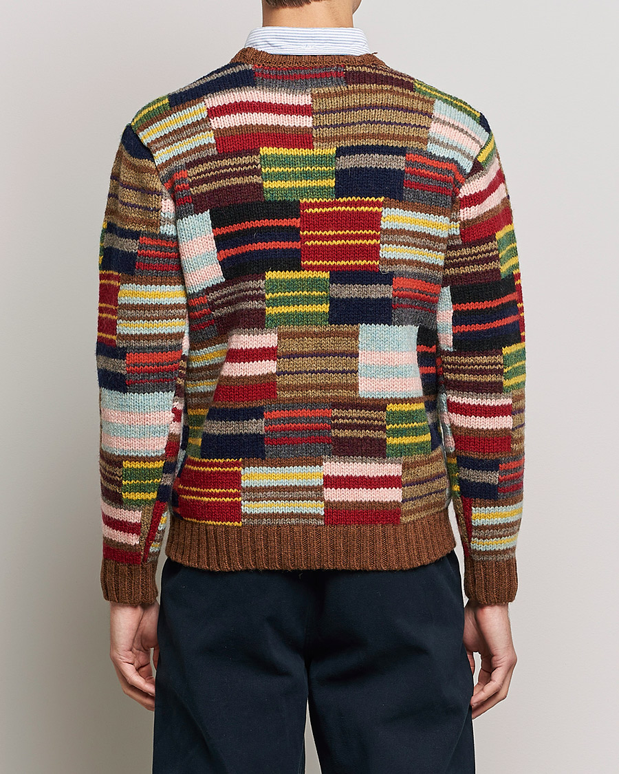 Herren | Pullover | BEAMS PLUS | Hand Knit Patchwork Sweater Multi Stripe