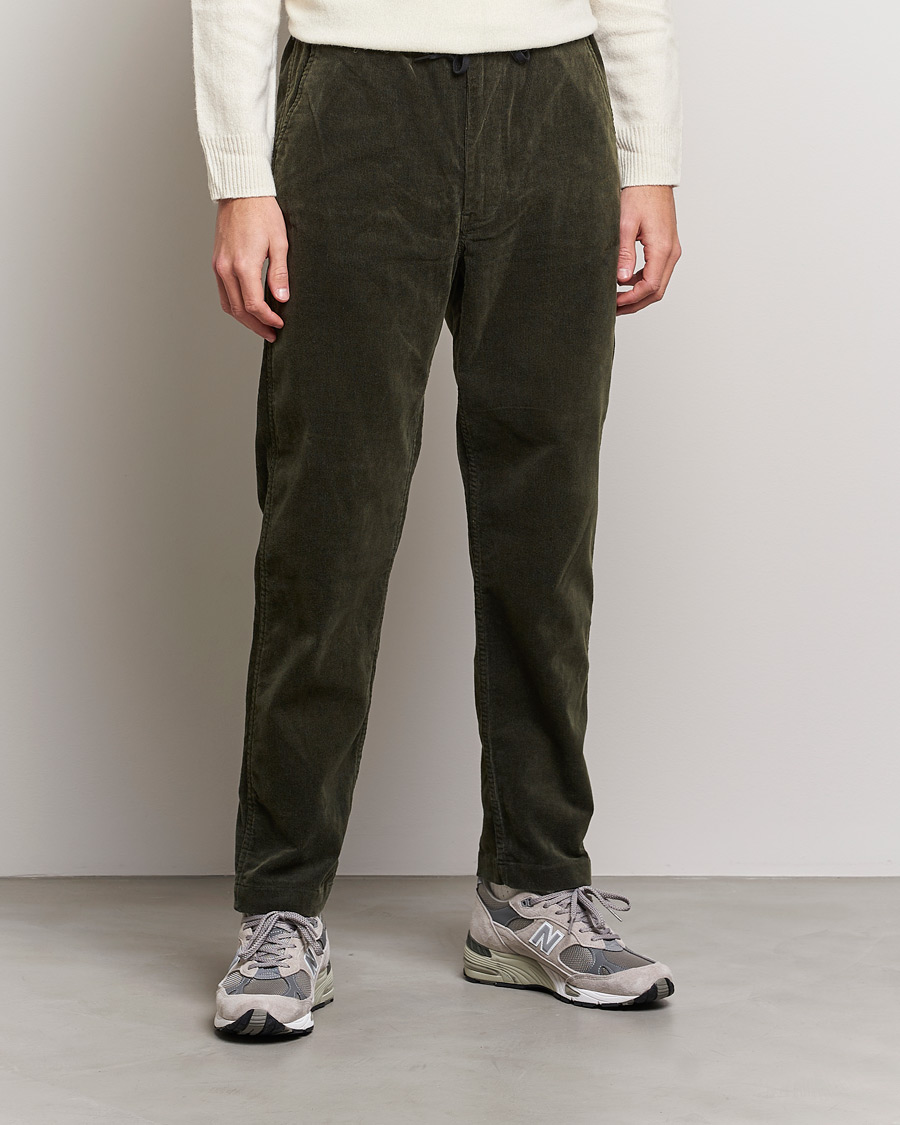 Herren | Hosen | orSlow | New Yorker Corduroy Pants Army Green