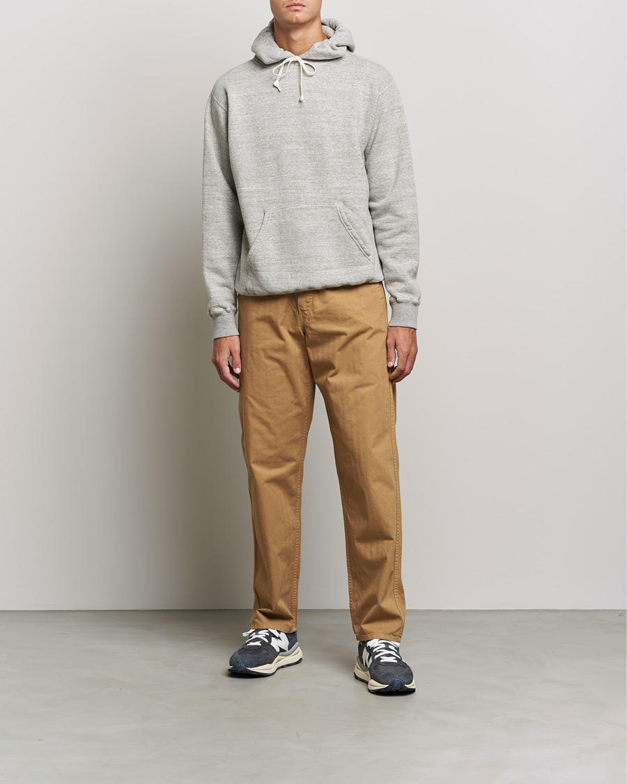 Herren | Pullover | orSlow | Loop Wheel Hooded Sweatshirt Heather Grey