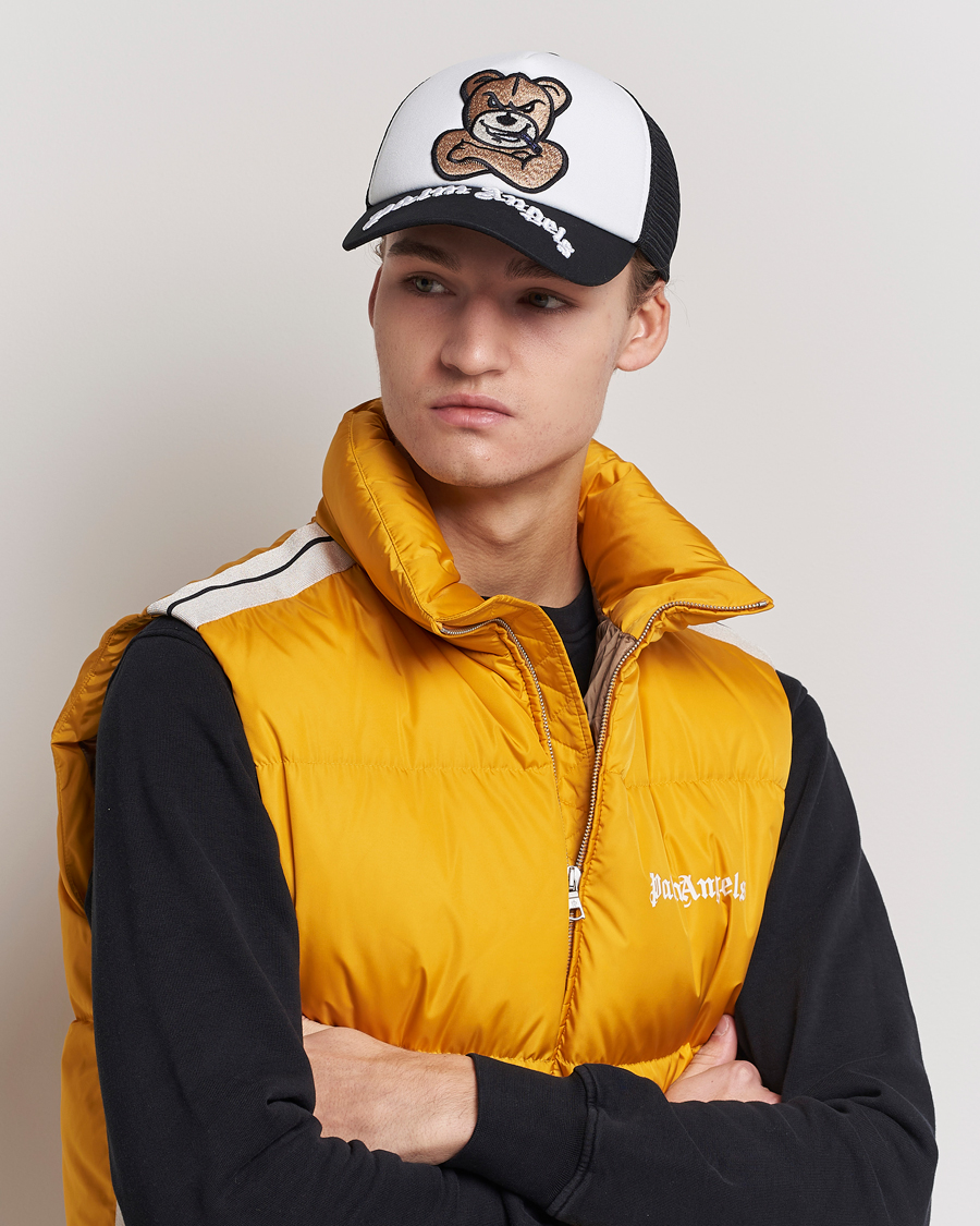 Herren | 8 Moncler Genius Palm Angels Bear Motif Baseball Cap White/Black | Moncler Genius | 8 Palm Angels Bear Motif Baseball Cap White/Black