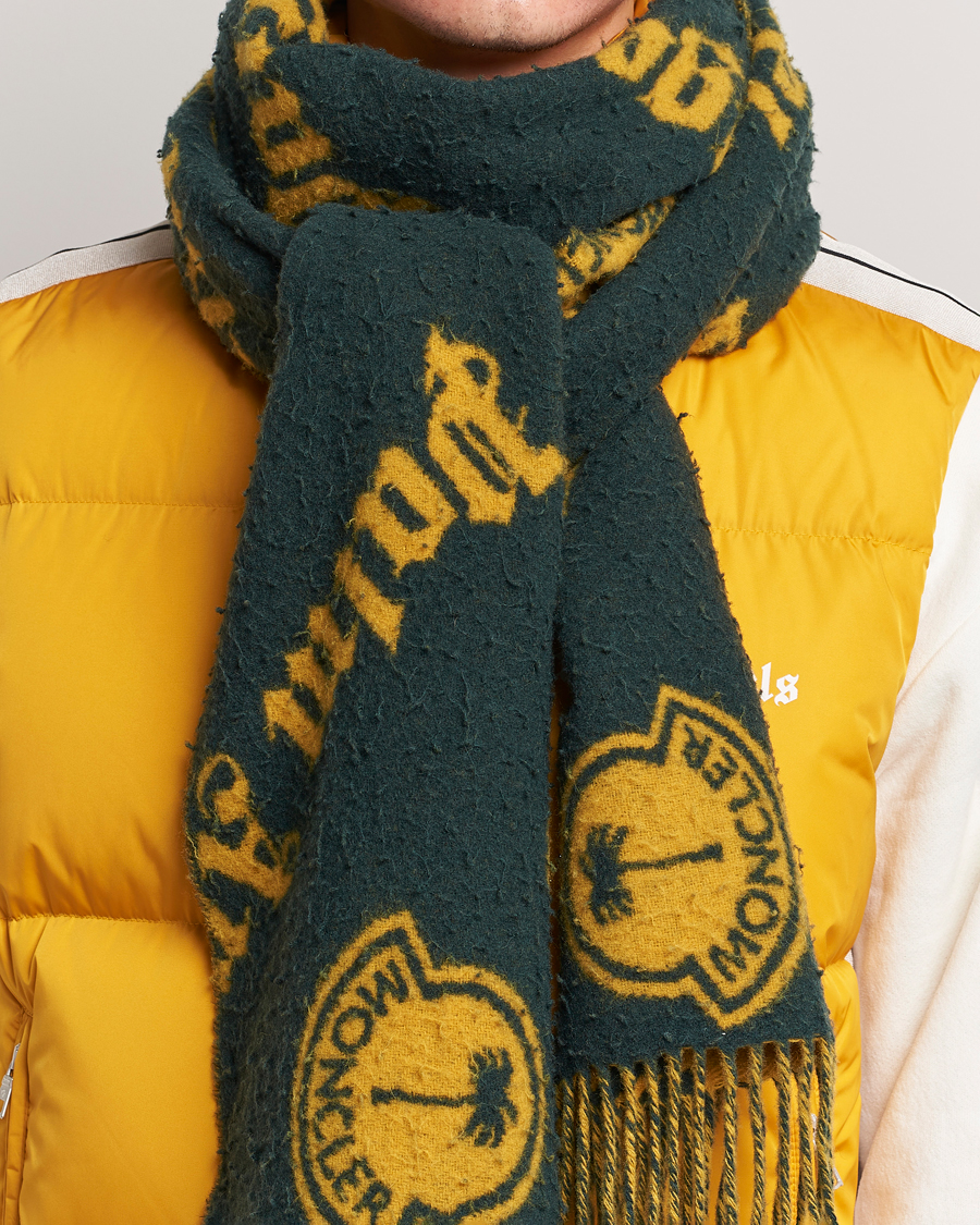 Herren | 8 Moncler Genius Palm Angels Wool Scarf Green | Moncler Genius | 8 Palm Angels Wool Scarf Green