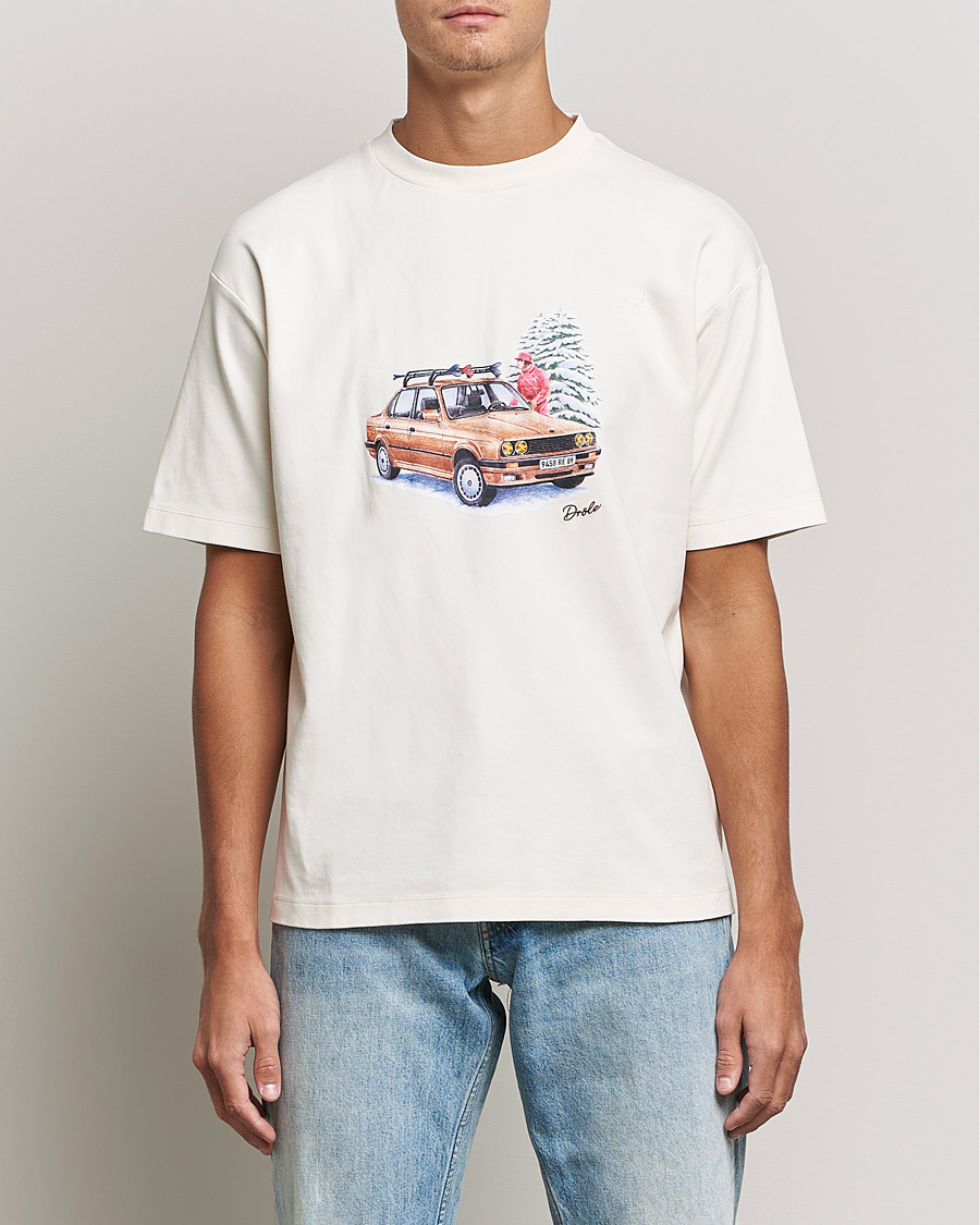 Herren | T-Shirts | Drôle de Monsieur | Departe Ski T-Shirt Cream