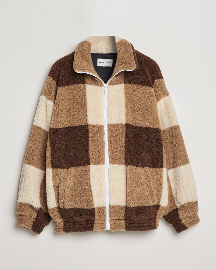 Herren | Jacken | Drôle de Monsieur | Teddy Fleece Jacket Brown/Beige