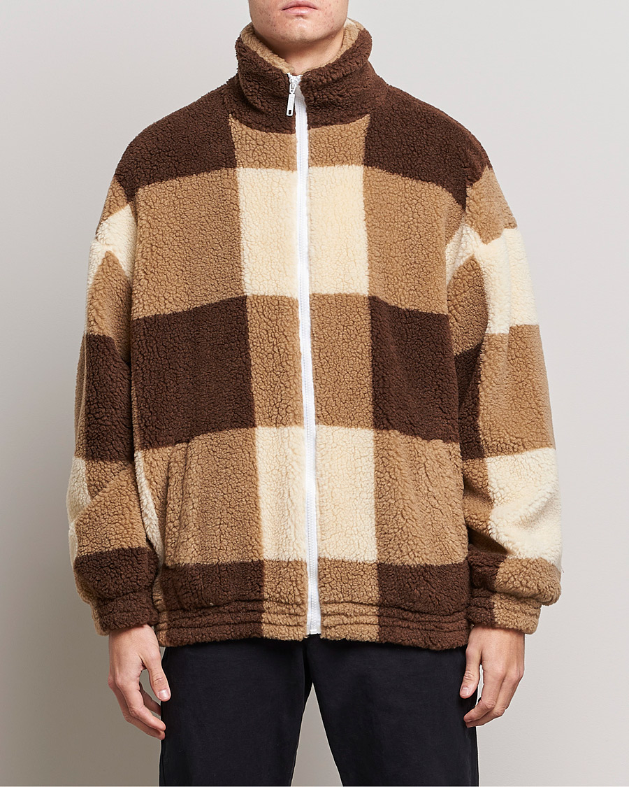Herren | Jacken | Drôle de Monsieur | Teddy Fleece Jacket Brown/Beige