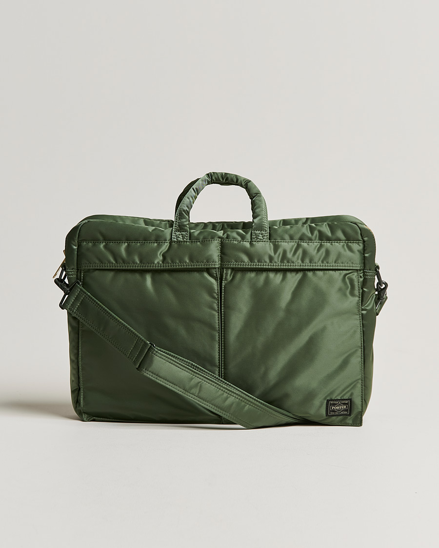 Herren | Porter-Yoshida & Co. Tanker 2Way Briefcase Sage Green | Porter-Yoshida & Co. | Tanker 2Way Briefcase Sage Green