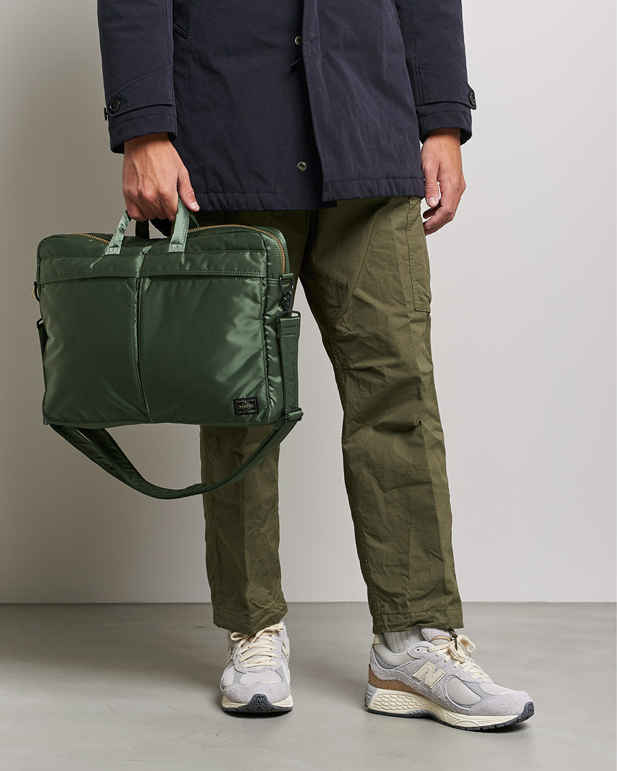 Herren | Porter-Yoshida & Co. Tanker 2Way Briefcase Sage Green | Porter-Yoshida & Co. | Tanker 2Way Briefcase Sage Green