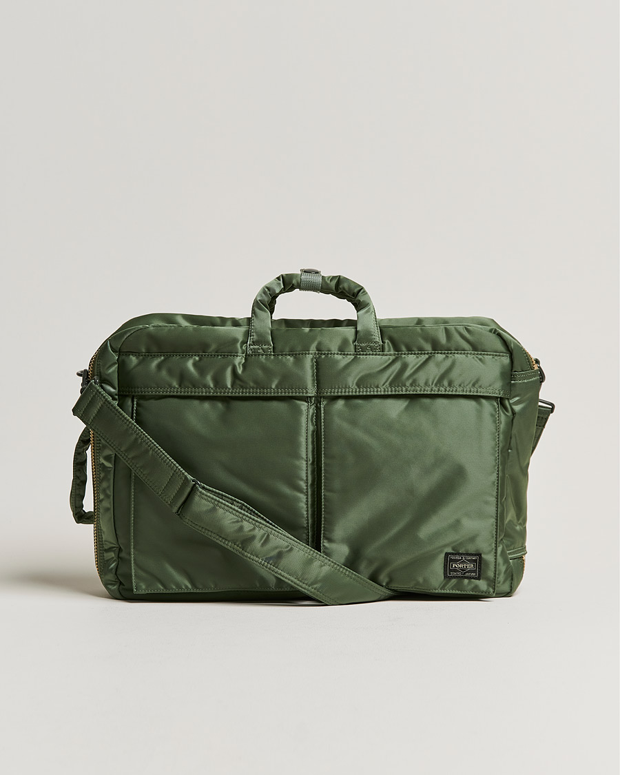 Herren | Porter-Yoshida & Co. Tanker 3Way Briefcase Sage Green | Porter-Yoshida & Co. | Tanker 3Way Briefcase Sage Green