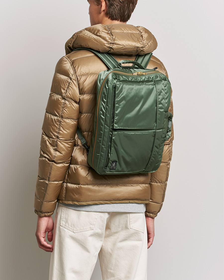 Herren | Porter-Yoshida & Co. Tanker 3Way Briefcase Sage Green | Porter-Yoshida & Co. | Tanker 3Way Briefcase Sage Green