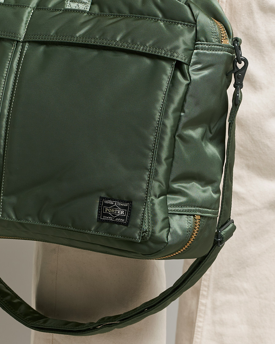 Herren | Porter-Yoshida & Co. Tanker 3Way Briefcase Sage Green | Porter-Yoshida & Co. | Tanker 3Way Briefcase Sage Green