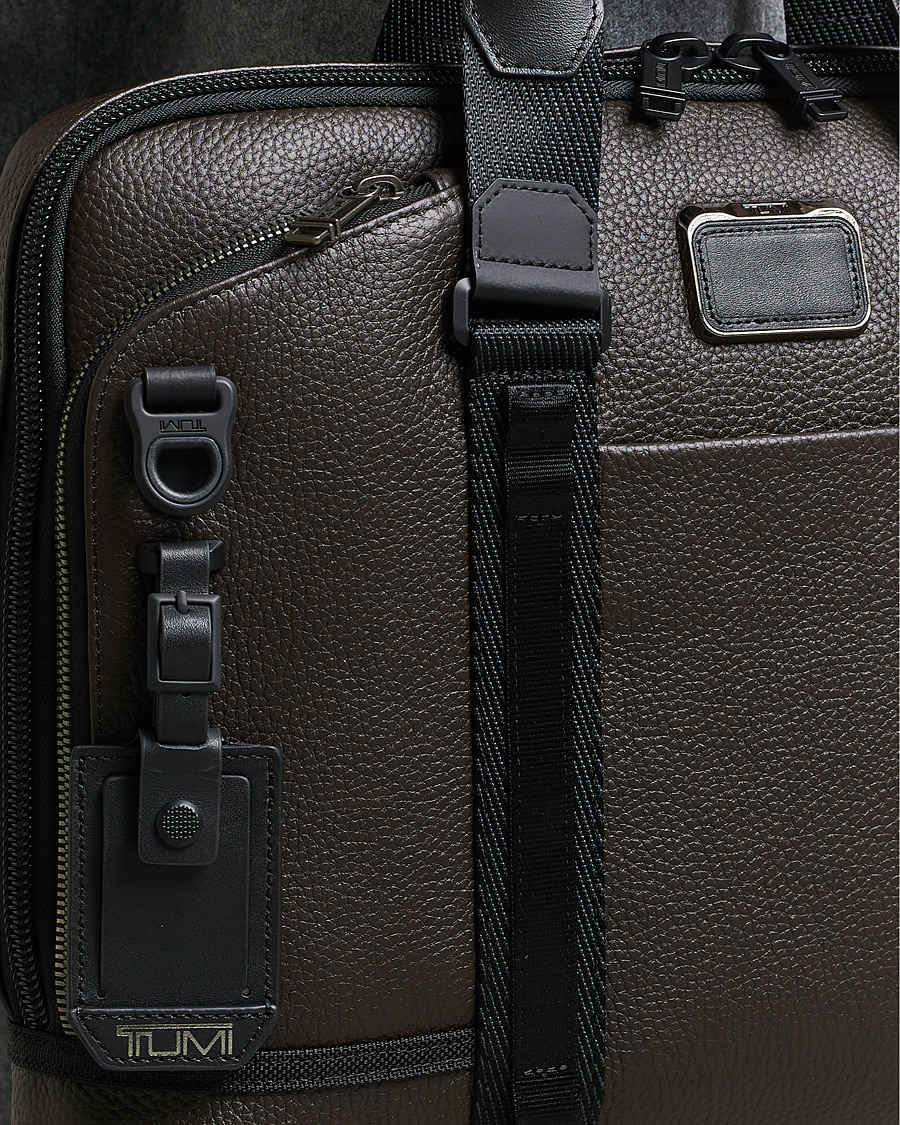 Herren | TUMI Alpha Bravo Acadamy Leather Brief Dark Brown | TUMI | Alpha Bravo Acadamy Leather Brief Dark Brown