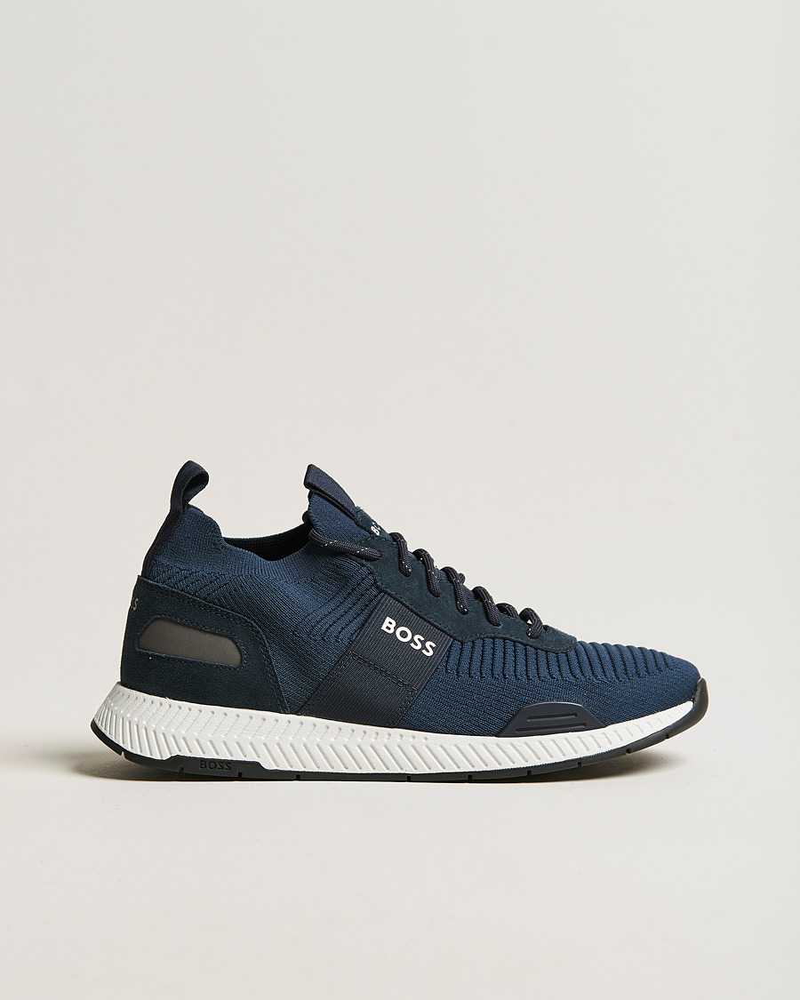 Herren | Titanium Running Sneaker Dark Blue | BOSS BLACK | Titanium Running Sneaker Dark Blue