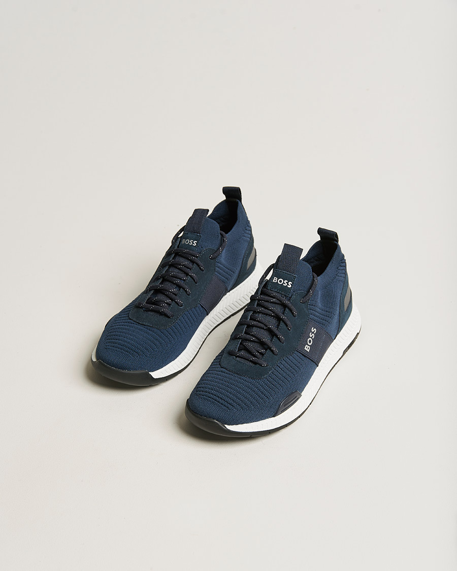 Herren | Titanium Running Sneaker Dark Blue | BOSS BLACK | Titanium Running Sneaker Dark Blue