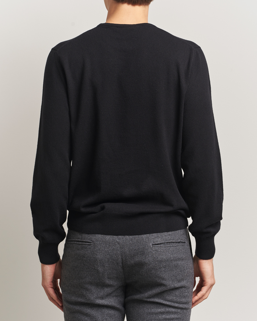 Herren | Pullover | Piacenza Cashmere | Cashmere Crew Neck Sweater Black