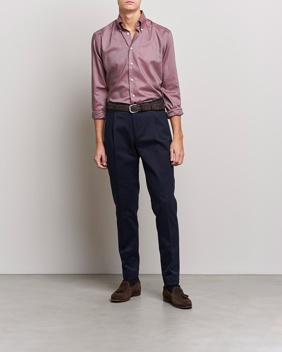 Herren | Hemden | Eton | Wrinkle Free Button Down Oxford Shirt Red