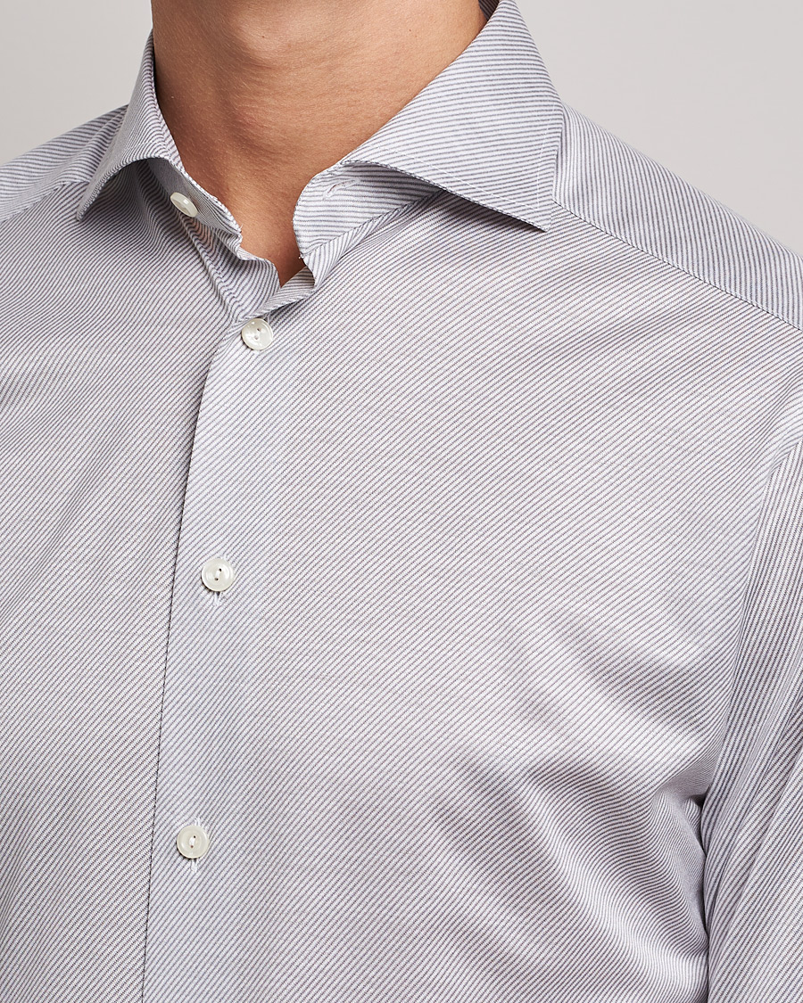 Herren | Hemden | Eton | King Knit Filo Di Scozia Shirt Grey