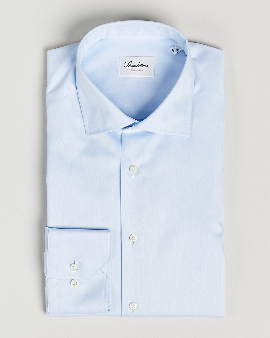 Herren | Hemden | Stenströms | Superslim Plain Shirt Blue