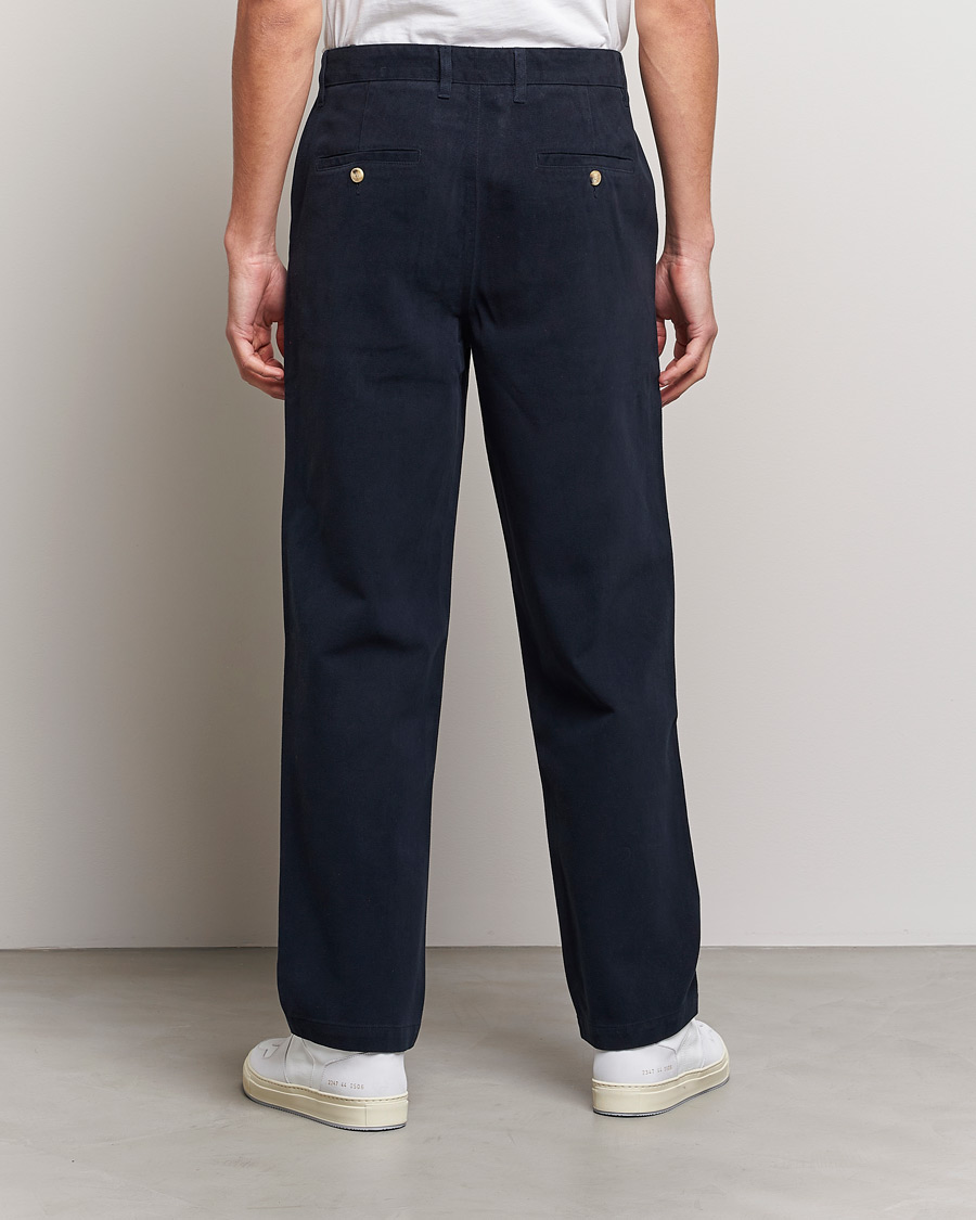 Herren | Hosen | A Day's March | Redwood Cotton/Tencel Trousers Navy